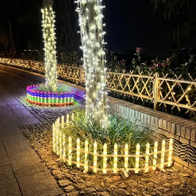 fence solar lights outdoor