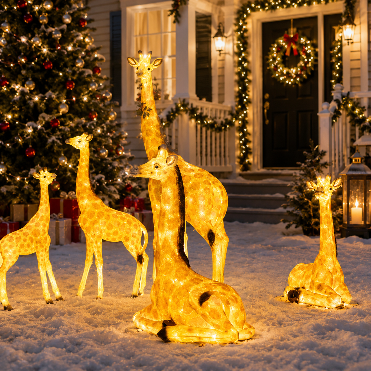 Solar Christmas Animal Lights