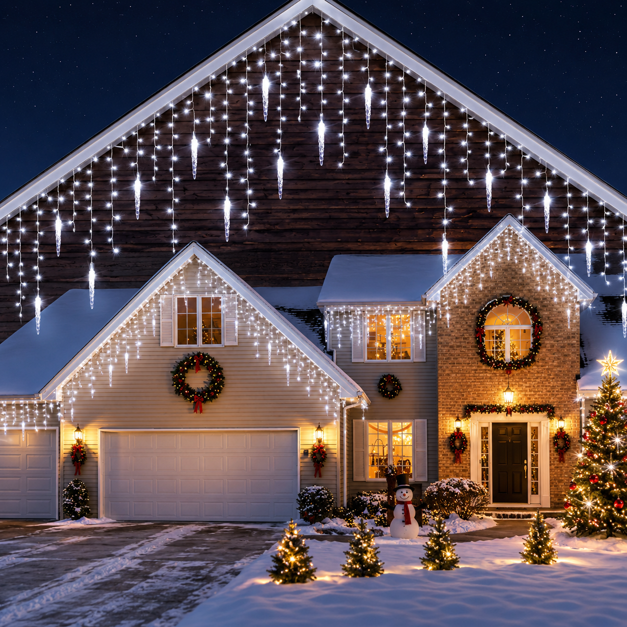 Decorative Solar Christmas Icicle Lights