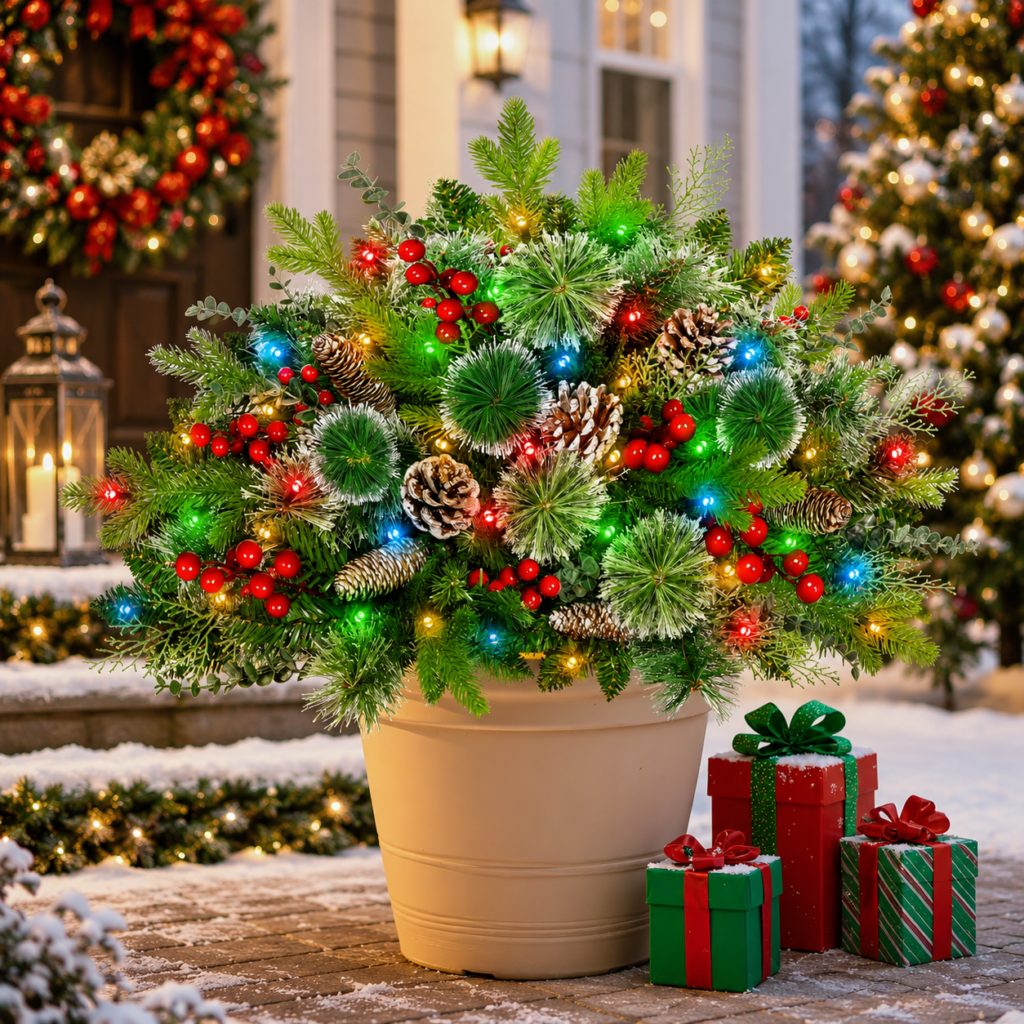 Solar Tabletop Christmas Tree
