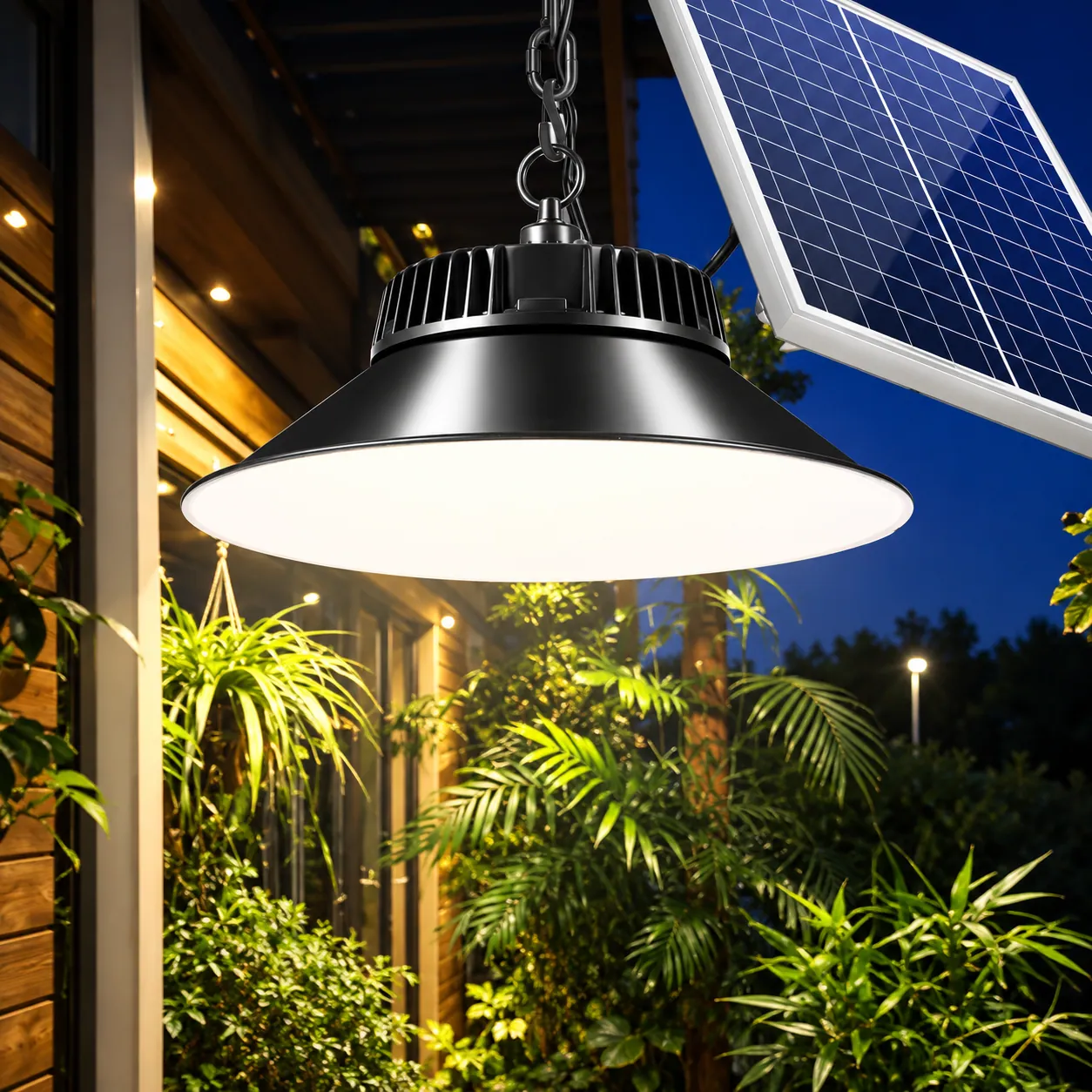 Solar Pendant Light in use