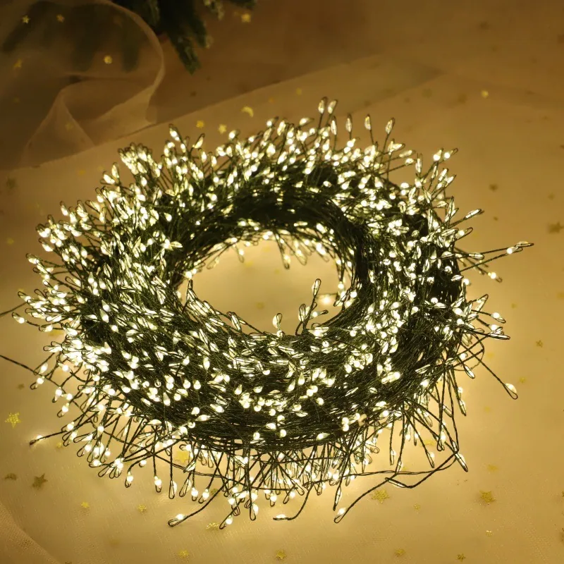 Solar Copper Wire Fairy Lights in use