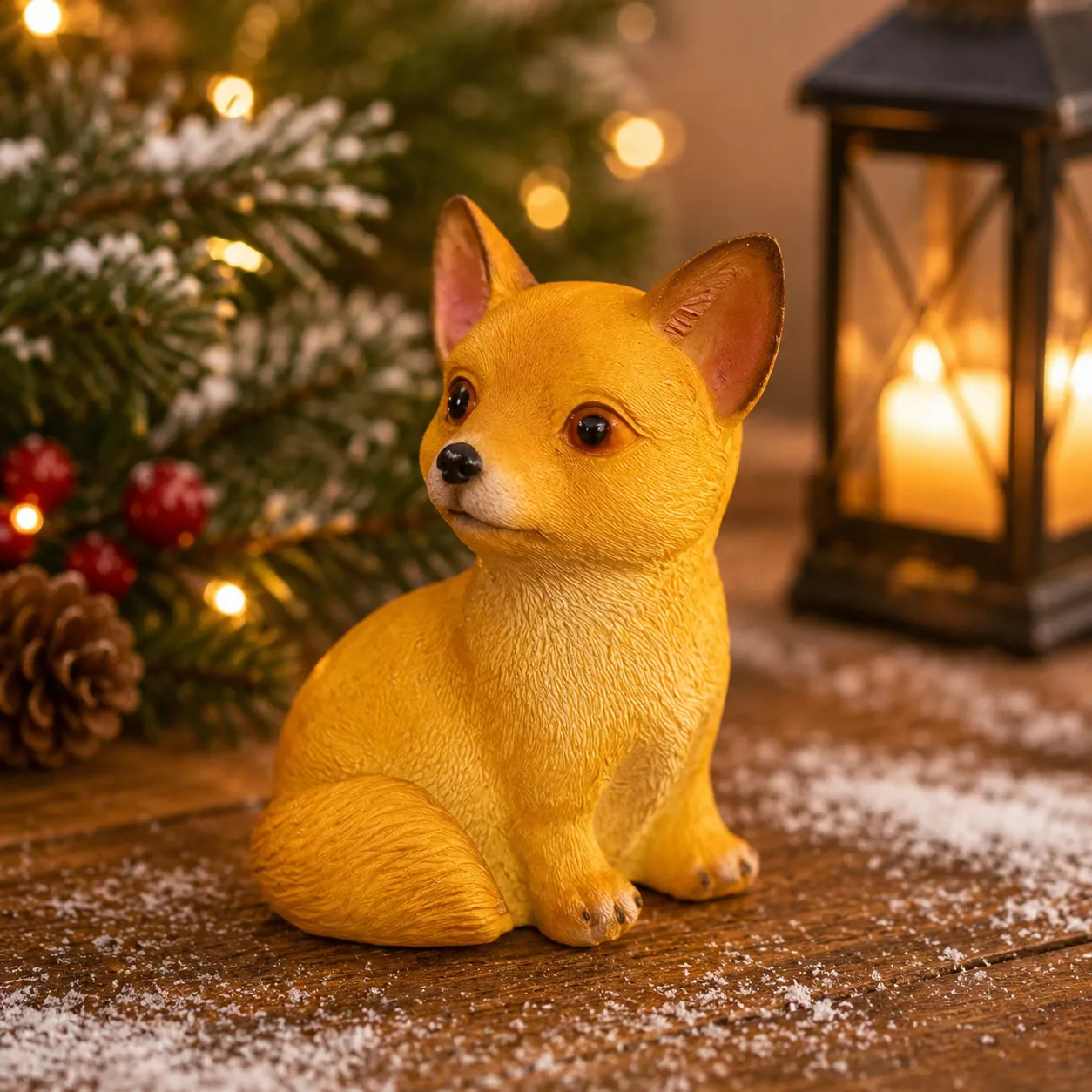 Solar Christmas Animal Lights in use