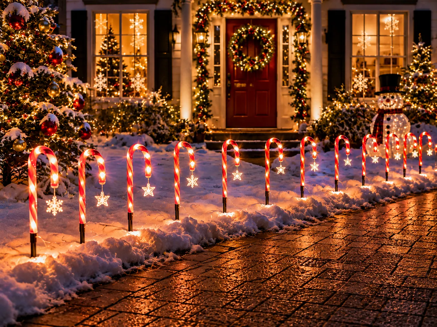 Solar Candy Cane Path Lights — BM-HP014