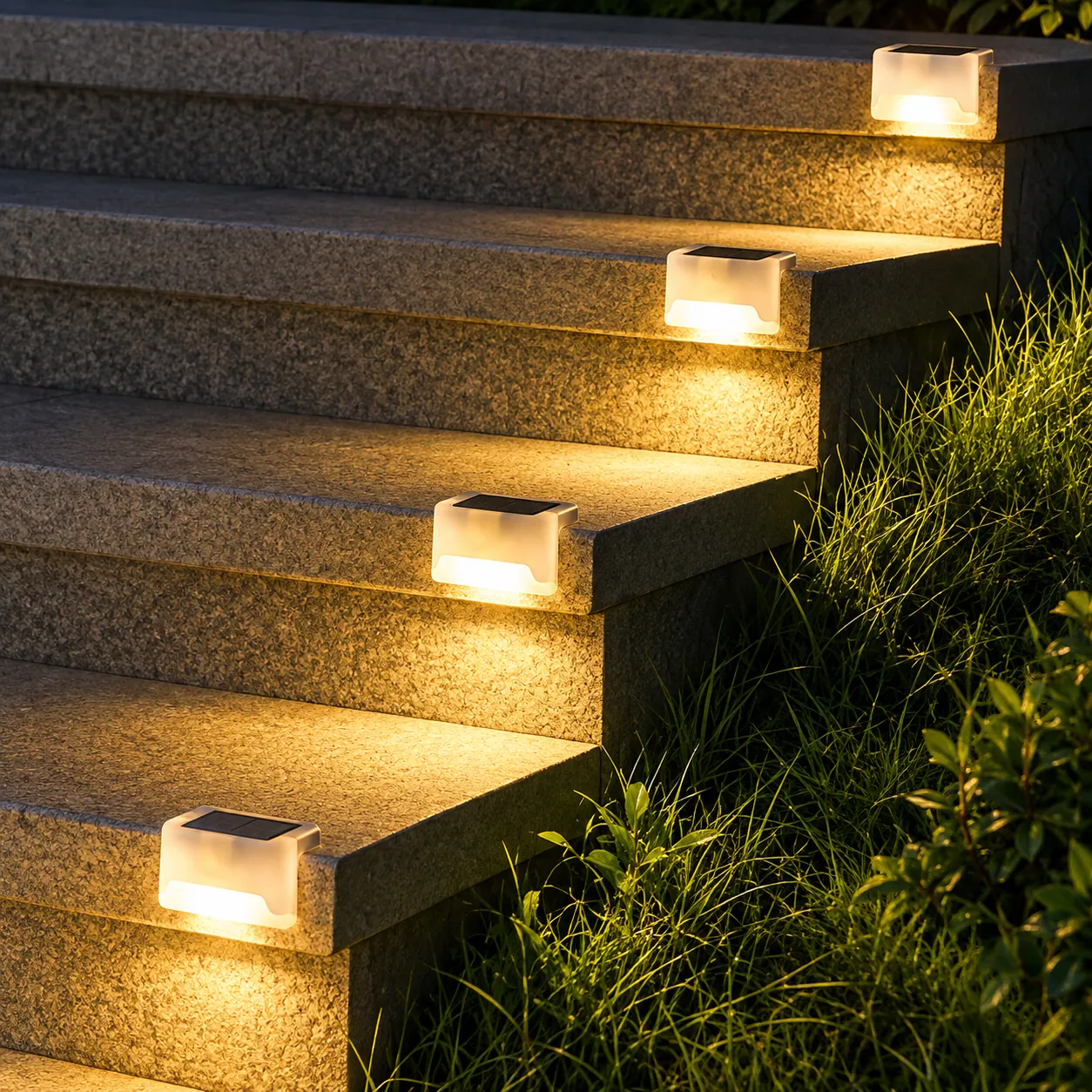 Solar Stair Lights in use