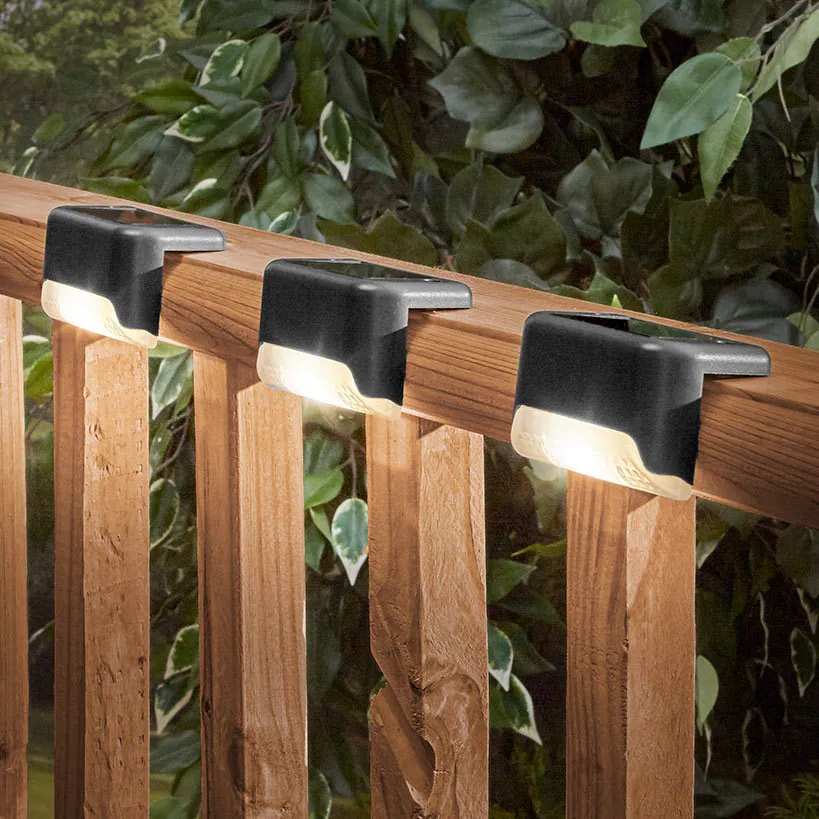 Solar Deck Post / Rail Lights in use