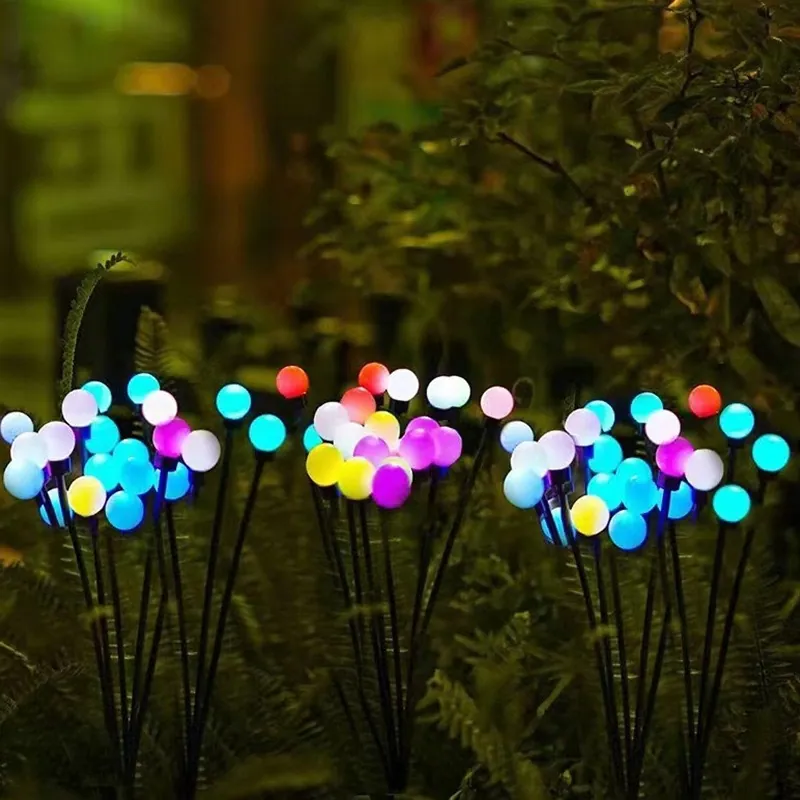 Solar Firefly Lights in use