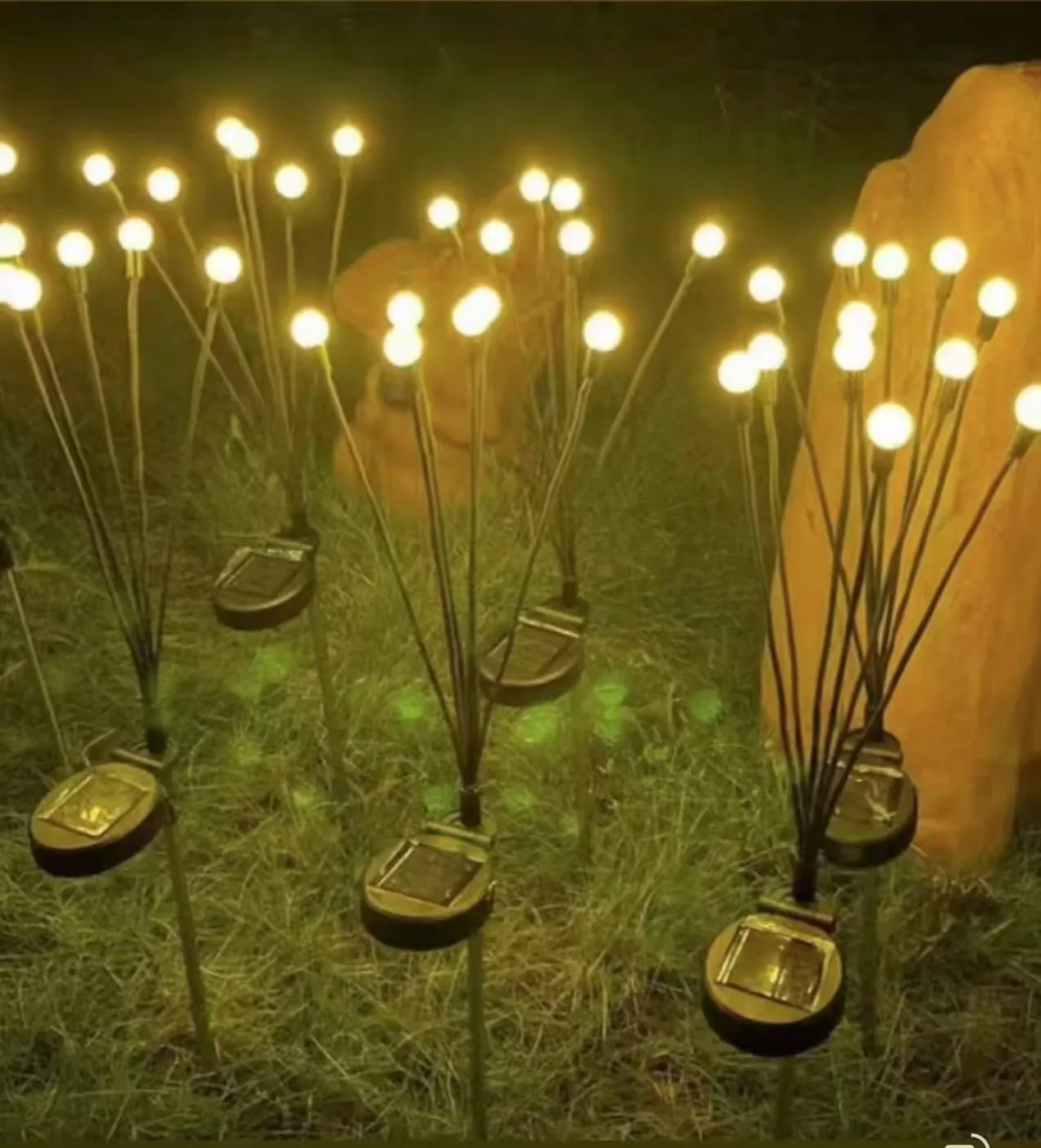 Solar Firefly Lights in use