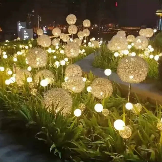 Solar Dandelion Lights in use