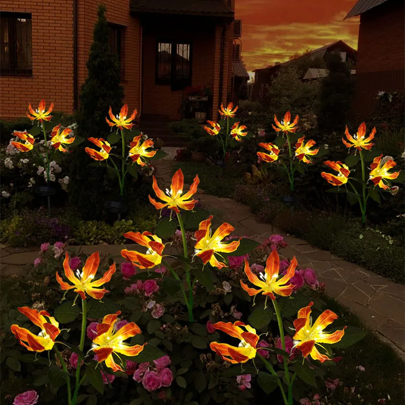 Solar Flame Lights in use