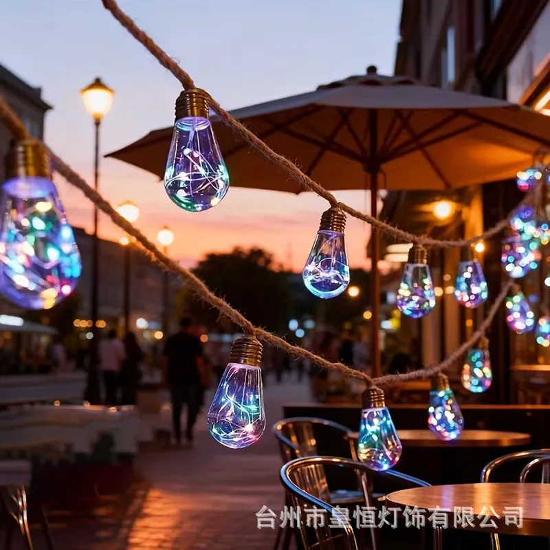 Solar Hanging Decorative Lights in use