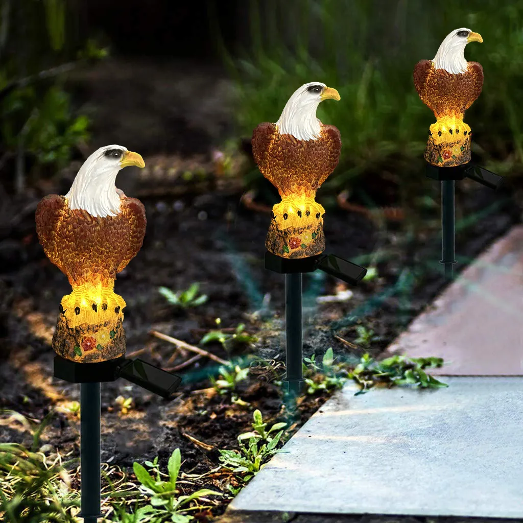 Solar Animal Stake Lights in use