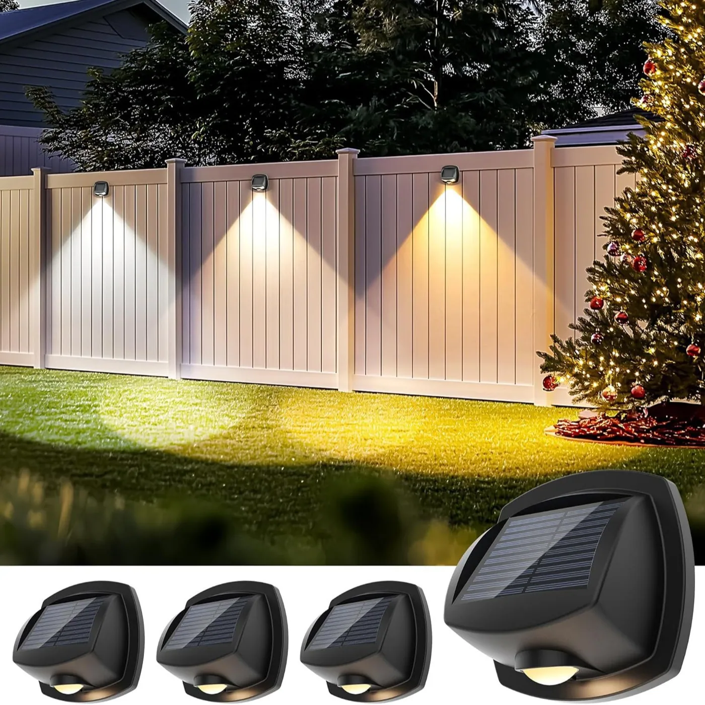 Solar Wall Wash Lights in use