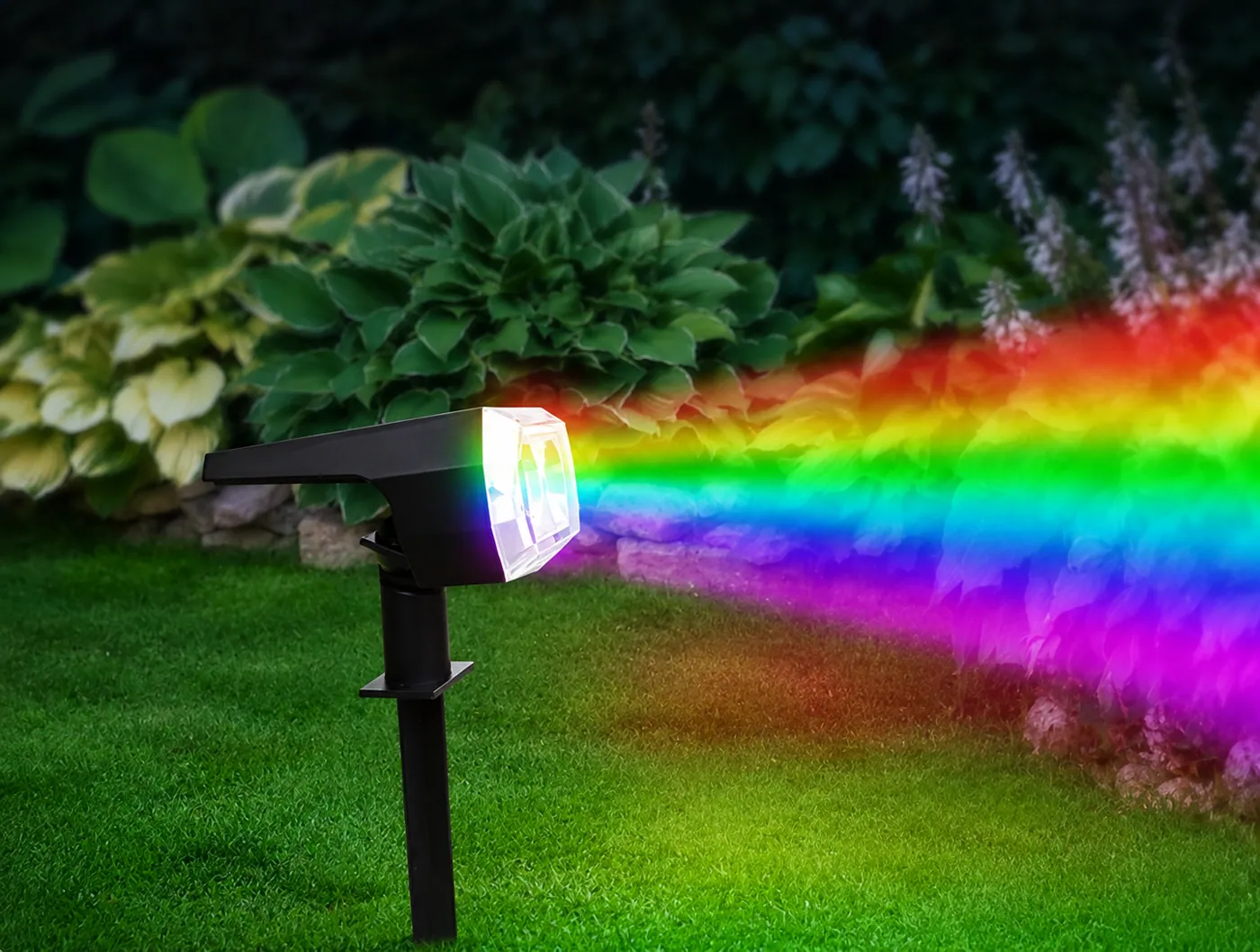 Solar Dual Head Spotlights in use