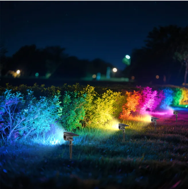 Solar Dual Head Spotlights in use