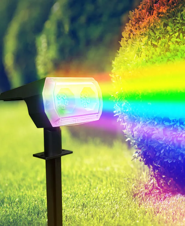 Solar Dual Head Spotlights in use