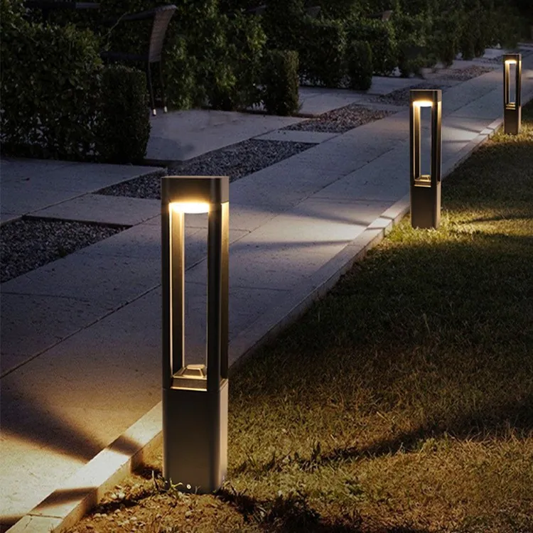 Solar Bollard Lights in use