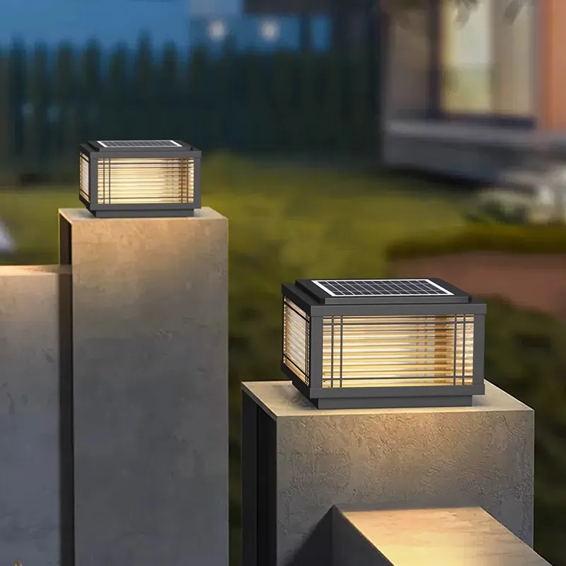 Solar Bollard Lights in use