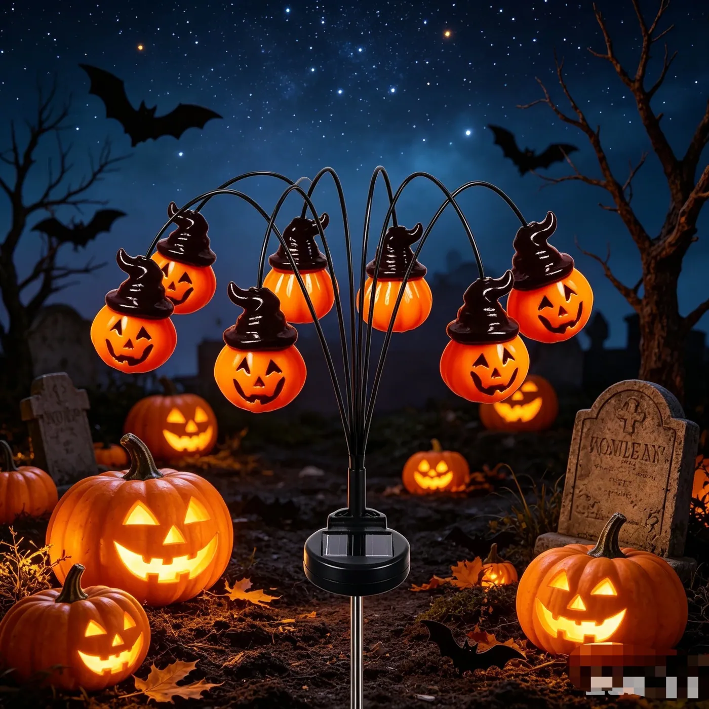 Solar Lantern Path Lights in use