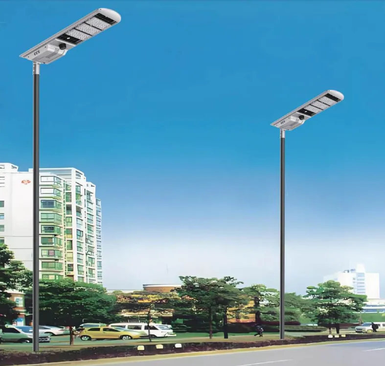 All-in-One Solar Street Lights in use