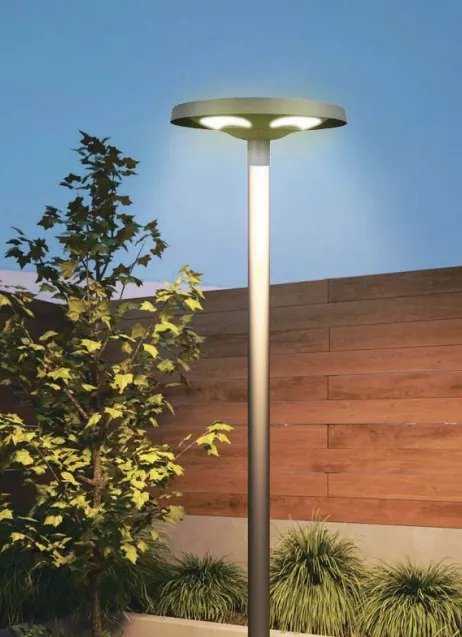 Solar Post Top Street Lights in use