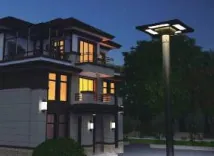 Solar Post Top Street Lights in use