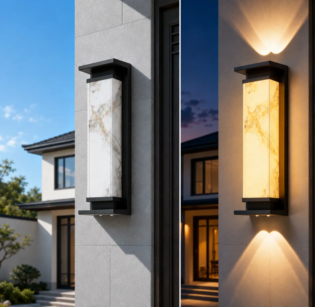 Solar Decorative Wall Lights in use