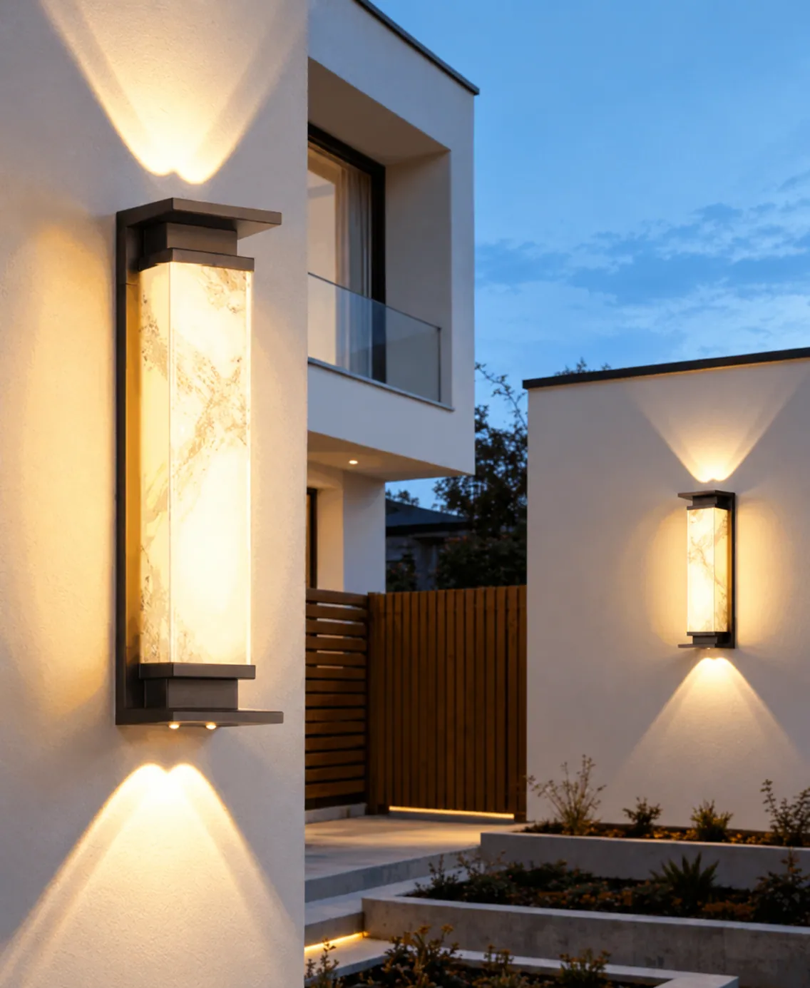 Solar Decorative Wall Lights in use